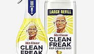 Mr. Clean All Purpose Cleaner, Clean Freak Mist Cleaning Kit for Bathroom & Kitchen Cleaner, Lemon Scent, Includes 1 Spray Bottle (16 oz) and 1 Large Refill (30.9 oz)
