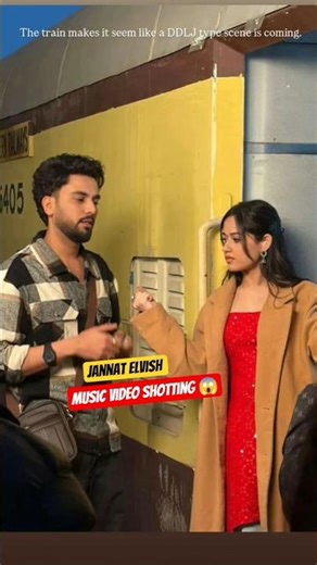 jannat zubair and elvish yadav music video 😱 shotting at chandigarh #jannatzubair #elvishyadav #bts