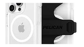 Pelican Voyager Series - iPhone 15 Pro Max Case 6.7" [Compatible with MagSafe] [Anti-Yellow] Magnetic Charging Phone Case With Belt Clip Holster Kickstand [18ft Military Grade Drop Protection] - Clear