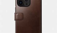 Modern Leather Folio - iPhone 14 Pro | Rustic Brown | Genuine Horween® Leather | NOMAD®