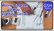 Wiring Diagram 2 Way Switching of a Lighting Circuit Using the 3 Plate Method Connections Explained