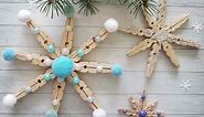 DIY Clothepins Christmas Snowflake. Snowflake Clothespin Craft