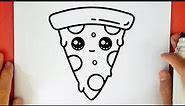 HOW TO DRAW A CUTE PIZZA SLICE