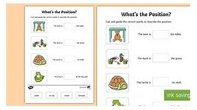 What's the Position Cut and Paste Worksheet