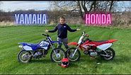 Kid's Review - Honda CRF70 vs Yamaha TTR90