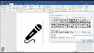 How to insert Microphone symbol in Word