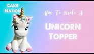 CAKE NATION | How To Make A Cute Fondant Kawaii Unicorn Cake Topper