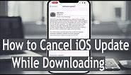 How to Stop iOS 14.5 Update While Downloading