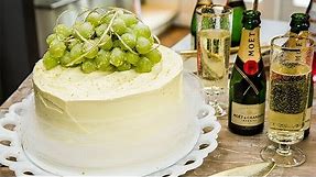 Recipe - Sandra Lee's Champagne Wedding Cake with Frosted Grapes - Hallmark Channel