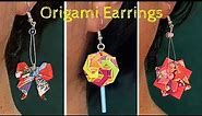 How to Make Easy Origami Paper Earrings - Origami Earrings Tutorial