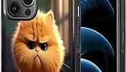 DAFEI Phone Case Compatible with iPhone 12/12 Pro Cute Funny Cat Designer Art Black Frame Shockproof and Slim Rubber TPU Material with Uniqe Design