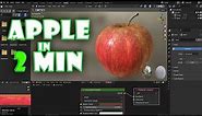 Modeling an apple in 2 min | Blender