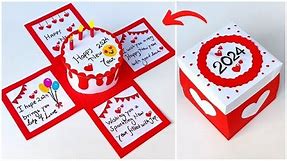 DIY New year Special greeting card 2024 / Happy New year card making / New Year gift Box idea