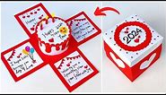 DIY New year Special greeting card 2024 / Happy New year card making / New Year gift Box idea