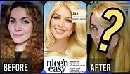 Dying my Hair Blonde with Box Dye 👀 | Clairol Nice 'n Easy SB2 Ultra Light Cool Blonde