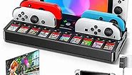 Switch TV Docking Station with Joycon Charger, Replacement for Switch TV Dock with 4K HDMI Switch TV Adapter, Switch Base Station Charging Stand with Switch Controller Charger & 10 Game Slots