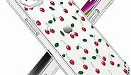 OOZ Crystal Phone Case for iPhone 14 Plus(2022) 6.7", Cute Clear Protective Cover,Cute Cherry Pattern Soft Shockproof Clear Phone Protective Case Cover for Women Girls