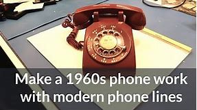 Converting a 1960s rotary dial phone to work as a modern day phone
