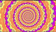 Hypnotic Trippy Colorful Groovy Spiral Fractal Abstract Digital Animation