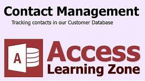 Microsoft Access Contact Management (CRM) Database Template - FULL LESSON