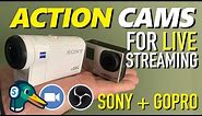 SONY ACTION CAM FDR X3000 + GOPRO LIVE STREAM | STREAMYARD + ZOOM + OBS + SKYPE + MORE!