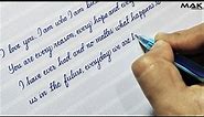 Cursive writings | Beautiful cursive handwriting in English | Cursive handwriting practice