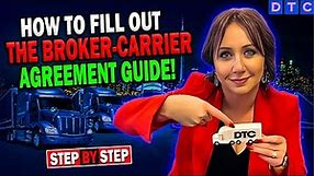 How to fill out the broker-carrier agreement guide! Initial setup with brokers.