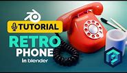 Blender Retro Phone with Spiral Cord Tutorial | Polygon Runway