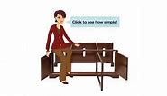 Leick Home Riley Holliday Flat Wall TV Stand, 20 L x 60 W x 25 H, Chocolate Cherry