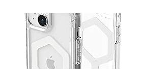 URBAN ARMOR GEAR UAG Case Compatible with iPhone 15 Plus Case 6.7" Plyo Ice/White Built-in Magnet Compatible with MagSafe Charging Rugged Anti-Yellowing Transparent Clear Dropproof Protective Cover