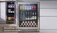 Yeego 24 in. 12 oz. of 140 Cans Beverage Cooler Beer Refrigerator built-in or Freestanding Fridge with Safety Loc YEG-BS24-HD
