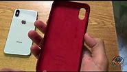 iPhone X Apple Leather Case (Product Red)