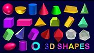 3D Shape Names | 20+ Three Dimensional Shape Names | Geometrical Shapes