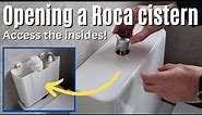 How to open a Roca toilet cistern - Get inside to the flush mechanism 🚽