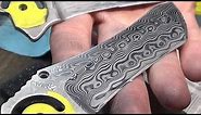 Etching Damascus knife blades