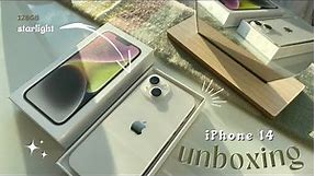 iPhone 14 Starlight (128GB) unboxing ✨