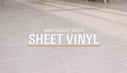 TrafficMaster Black and White Marble Paver 5 MIL x 12 ft. W x Cut to Length Waterproof Vinyl Sheet Flooring C1100405K509G14