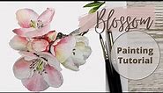 HOW TO PAINT AN APPLE BLOSSOM - with watercolour