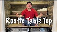 How to build a rustic table top. DIY Laundry room folding table. Laundry room makeover