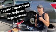 How To Replace Rear Brakes & Rotors on a 2011-2018 Toyota Camry - Full Process & Torque specs.