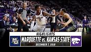 Marquette vs. Kansas State Basketball Highlights (2019-20) | Stadium