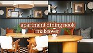 Dark & Moody Dining Nook Makeover | Renter-Friendly!