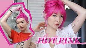 DYEING MY HAIR HOT PINK // at-home DIY