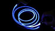 led iphone charger blue