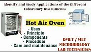 Application of Hot Air Oven | Laboratory Instruments | Dmlt| MLT | Microbiology | Lab Technician