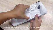 TPU Case with Stand for ASUS ROG Ally Game Handheld Back Cover Rog Ally Anti Drop Protective Shell (White)