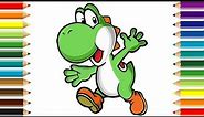Yoshi Coloring Page for Kids and Drawing