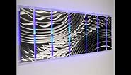 LED Infused Metal Wall Art "Silver Storm" - DV8Studio.com