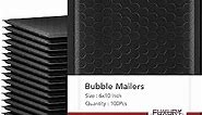Fuxury Bubble Mailers 6x10" 100 Pack Black Padded Envelopes Usable Size 6x9" Thick Mailing Envelopes Bubble Opaque Padded Mailers Shipping Bags for Mailing Jewelry Makeup Small Business#0