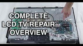 LCD TV Repair Tutorial - LCD TV Parts Overview, Common Symptoms & Solutions - How to Fix LCD TVs